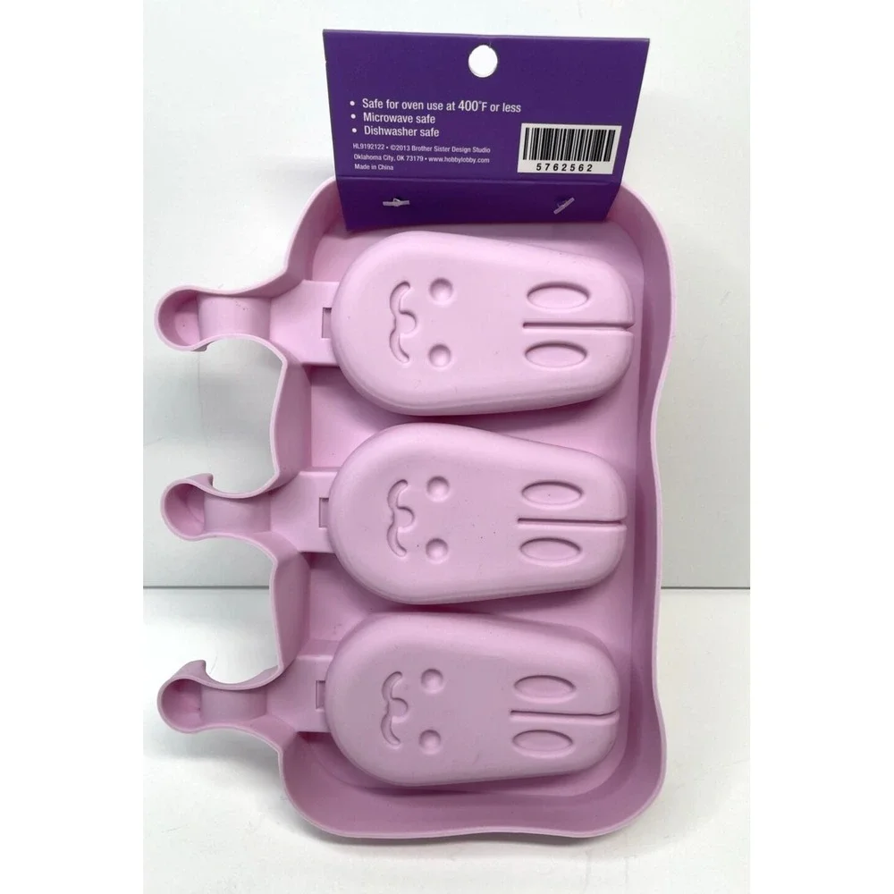 Brother sister design studio Easter Bunny Cakesicle Silicone 3 cavities